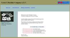 Desktop Screenshot of lestermachine.com