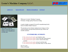 Tablet Screenshot of lestermachine.com